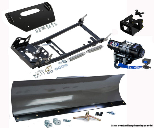 60" Steel Plow Combo w/2500lb Winch Combo Yamaha ATV